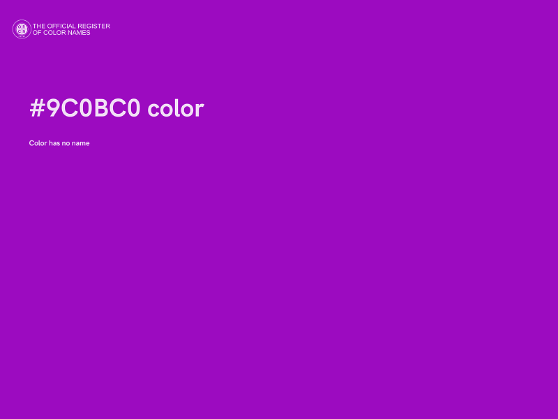 #9C0BC0 color image