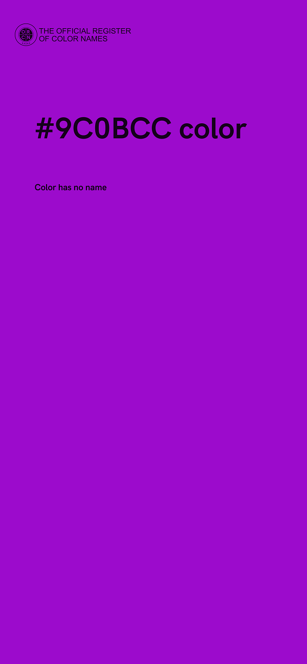 #9C0BCC color image