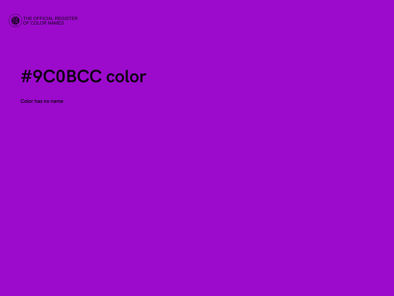 #9C0BCC color image