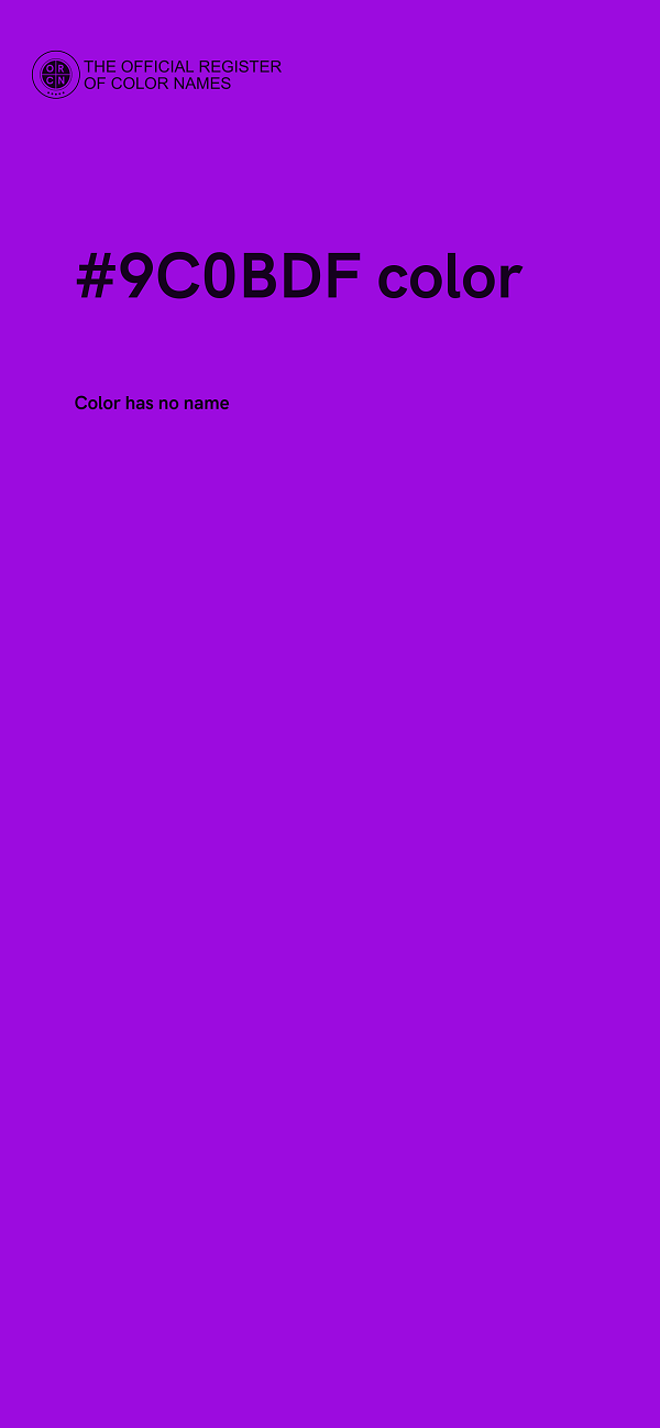 #9C0BDF color image