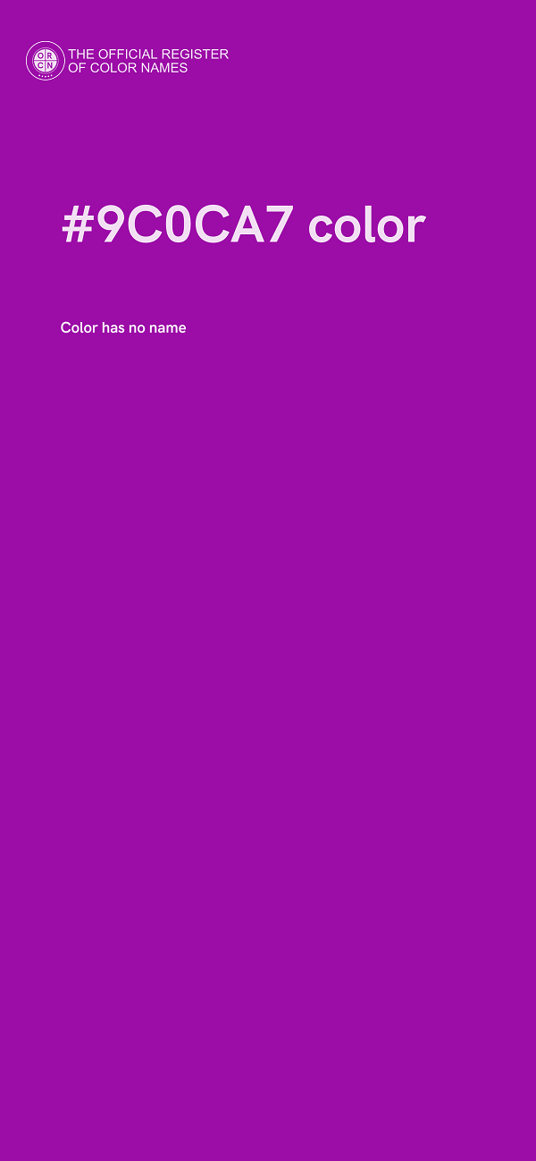 #9C0CA7 color image