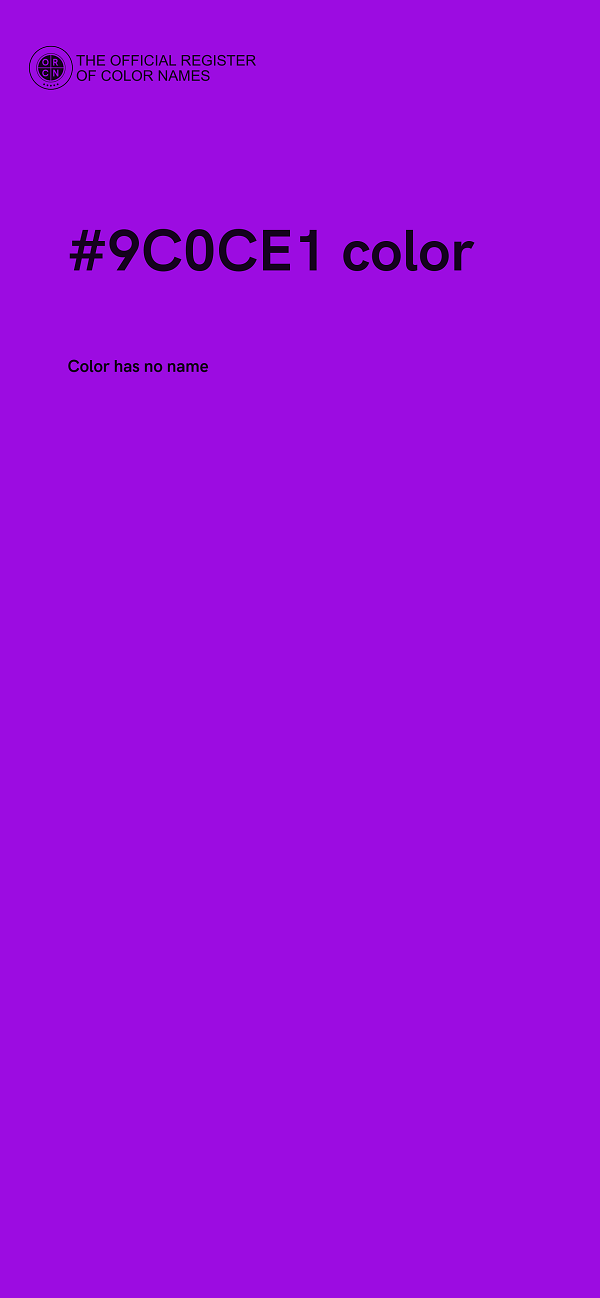 #9C0CE1 color image
