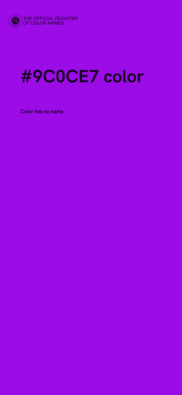 #9C0CE7 color image