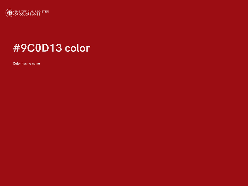 #9C0D13 color image