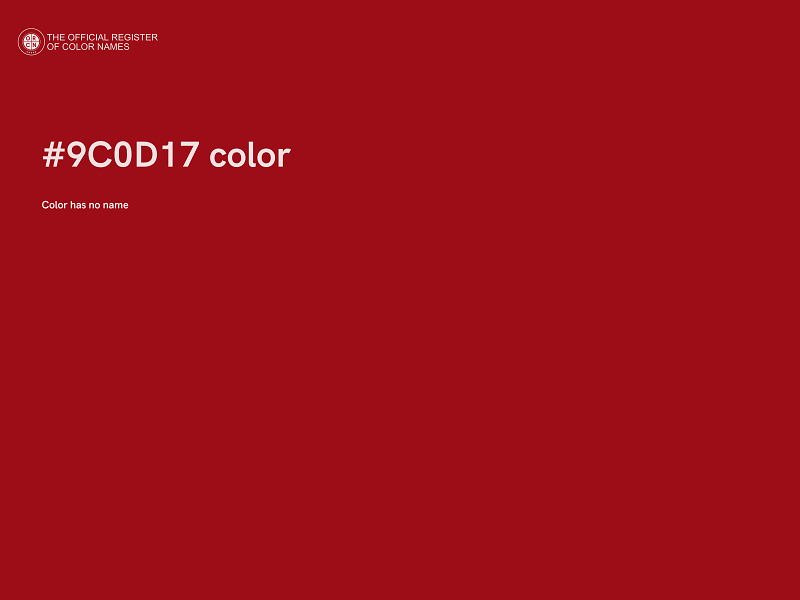 #9C0D17 color image