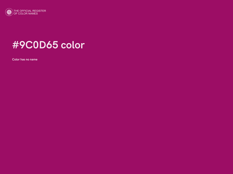 #9C0D65 color image