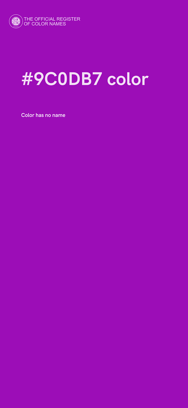 #9C0DB7 color image