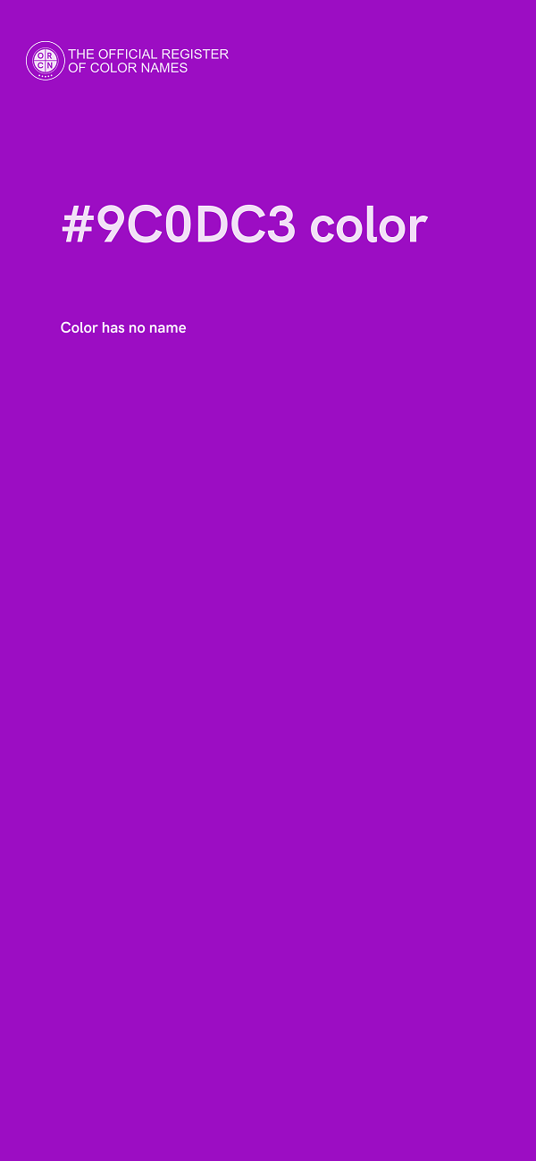 #9C0DC3 color image