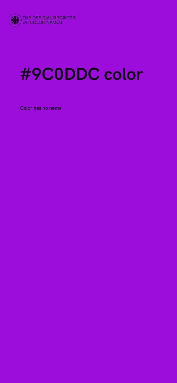 #9C0DDC color image