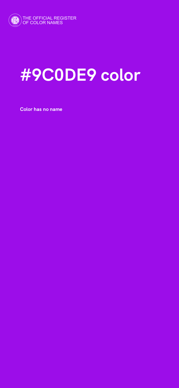 #9C0DE9 color image