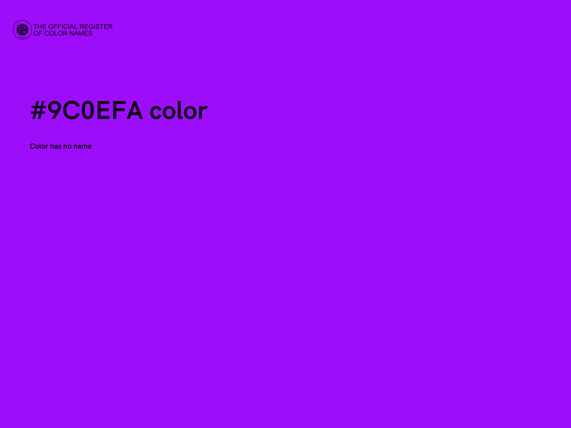 #9C0EFA color image