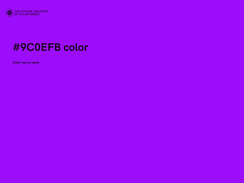 #9C0EFB color image