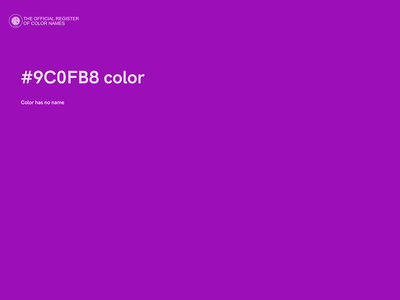 #9C0FB8 color image