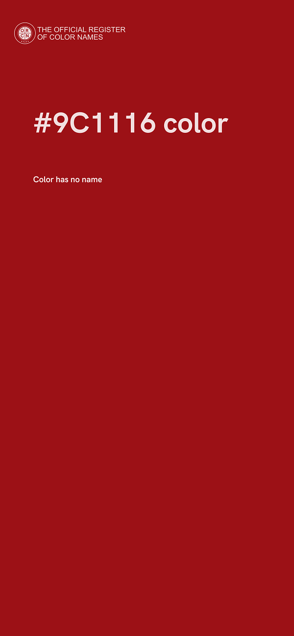 #9C1116 color image