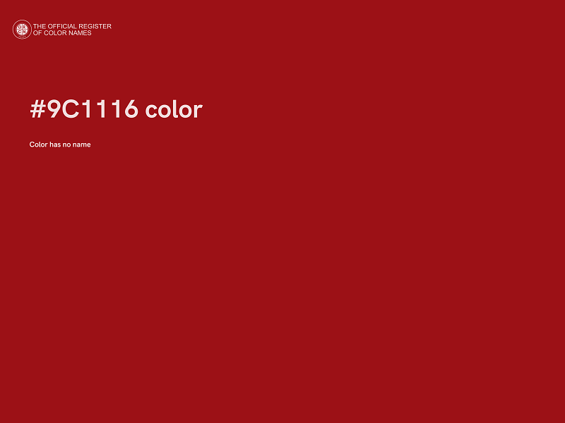 #9C1116 color image