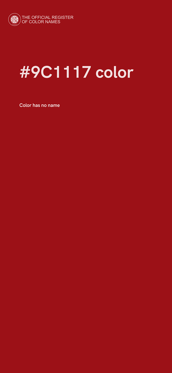 #9C1117 color image