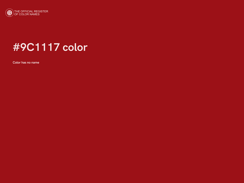 #9C1117 color image