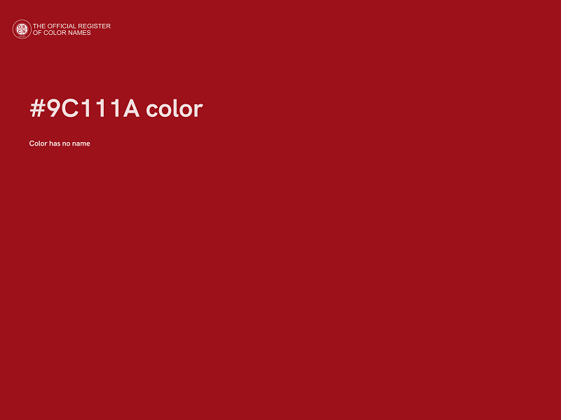 #9C111A color image