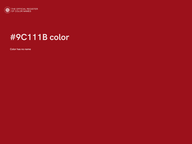 #9C111B color image