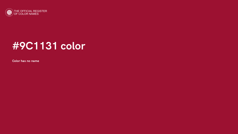 #9C1131 color image