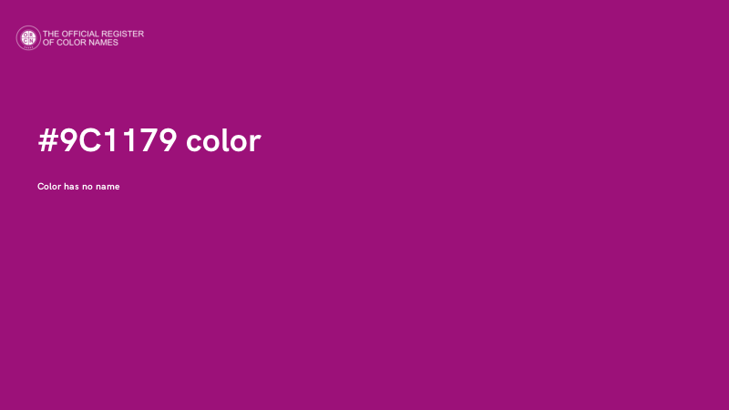 #9C1179 color image