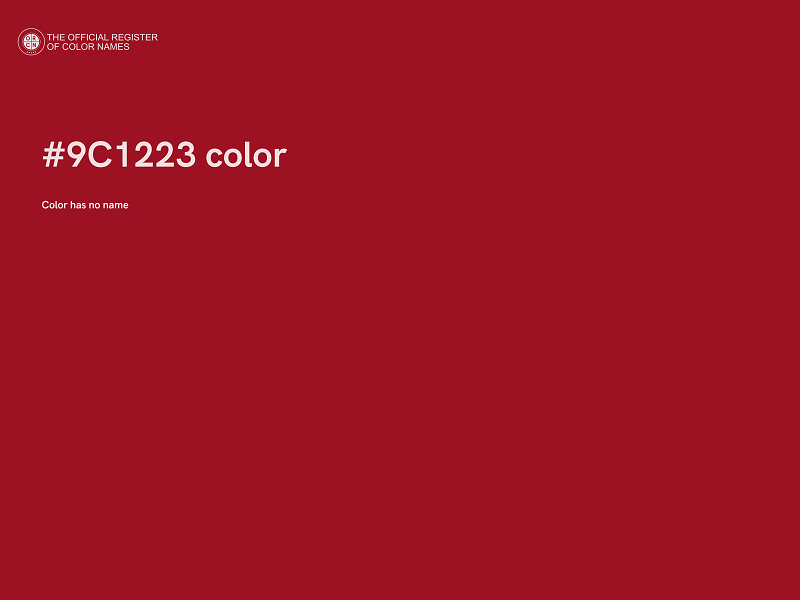 #9C1223 color image