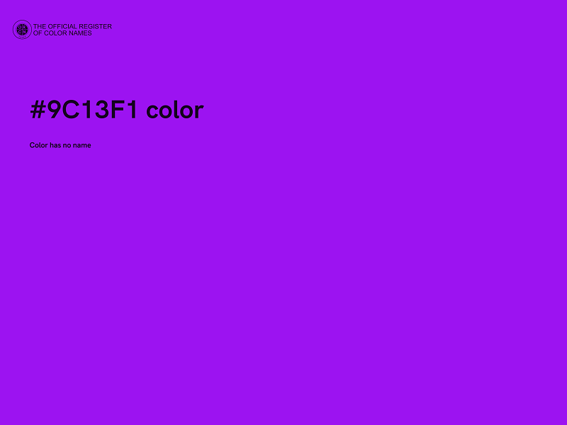 #9C13F1 color image