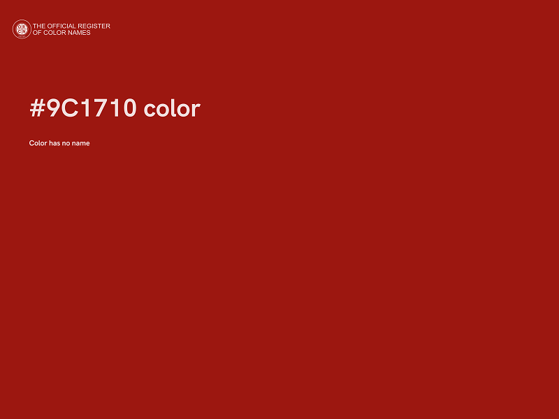 #9C1710 color image