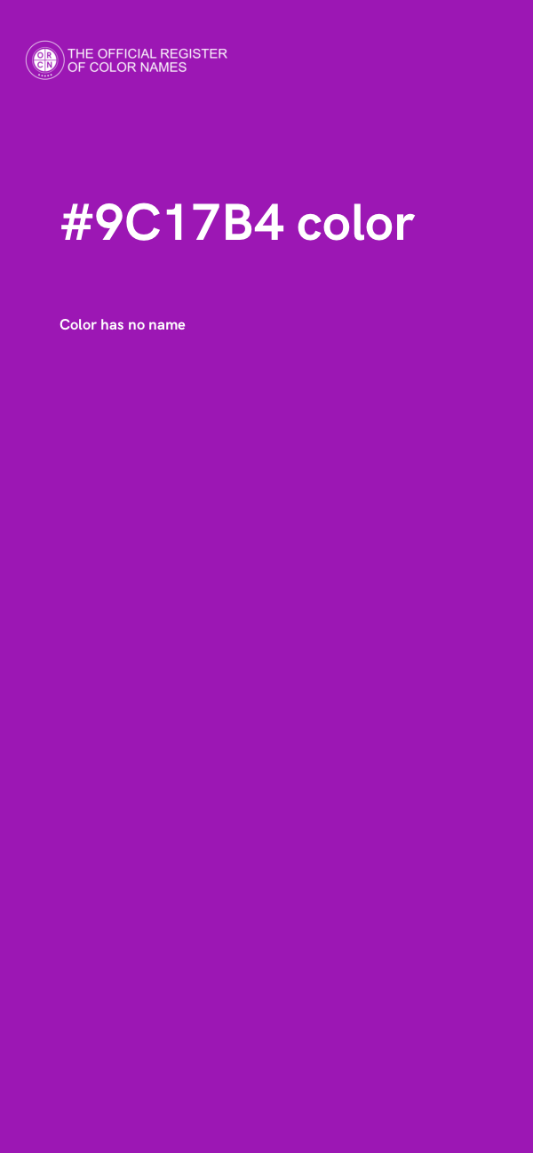 #9C17B4 color image