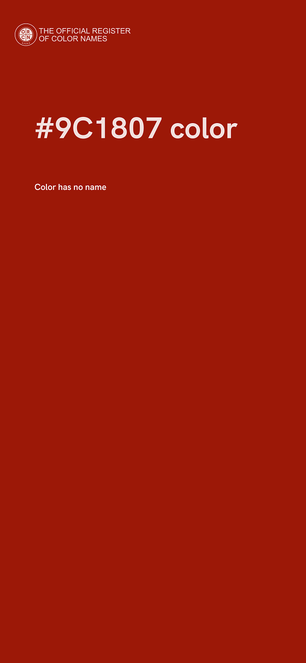 #9C1807 color image