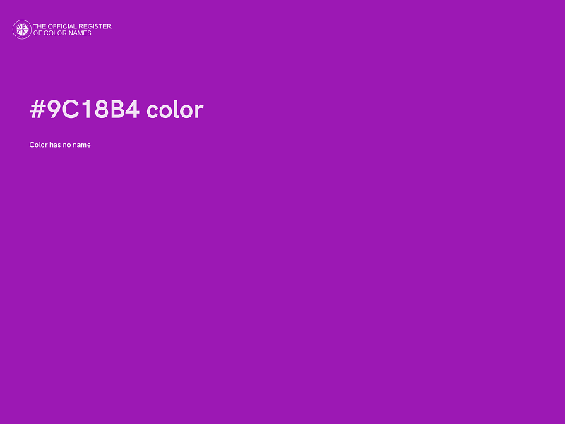 #9C18B4 color image