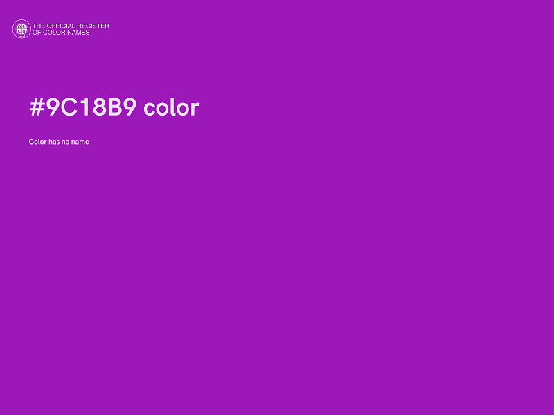 #9C18B9 color image