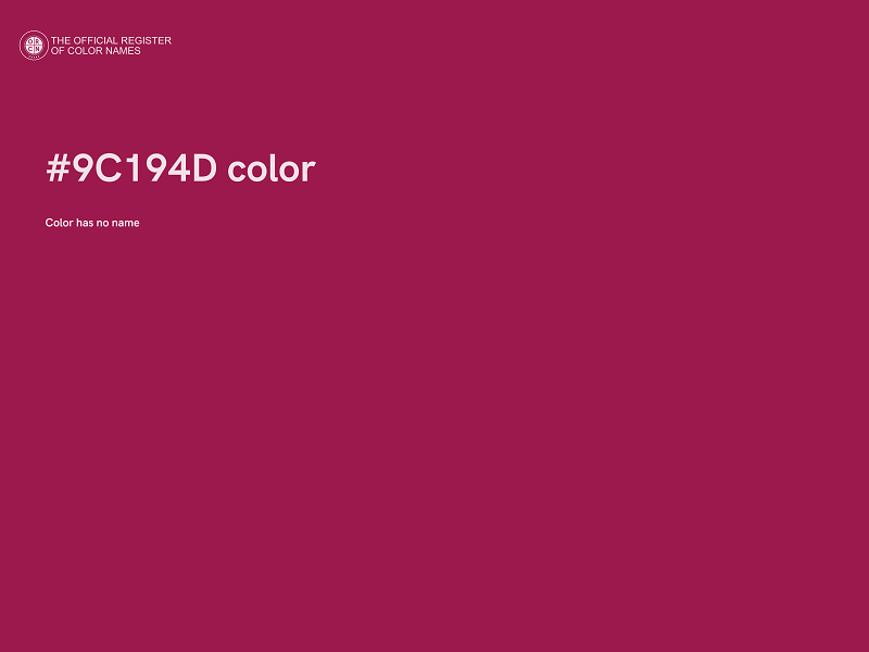 #9C194D color image