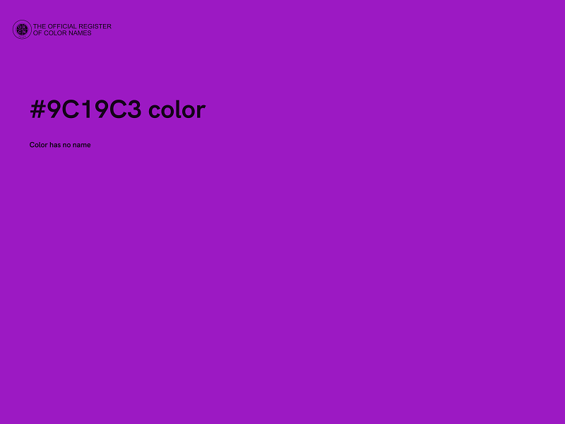 #9C19C3 color image