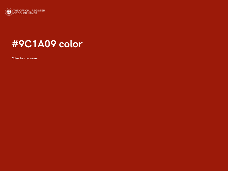 #9C1A09 color image