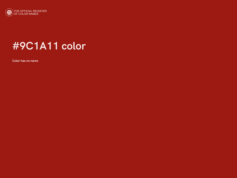 #9C1A11 color image