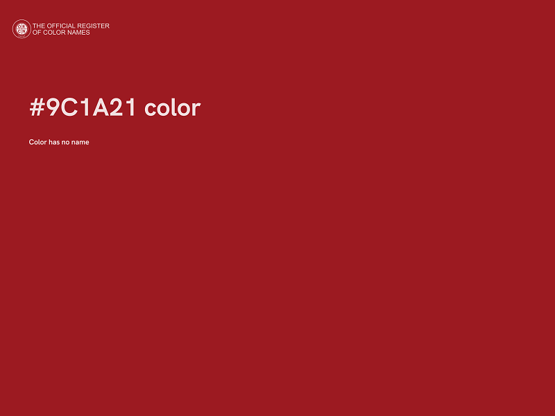 #9C1A21 color image