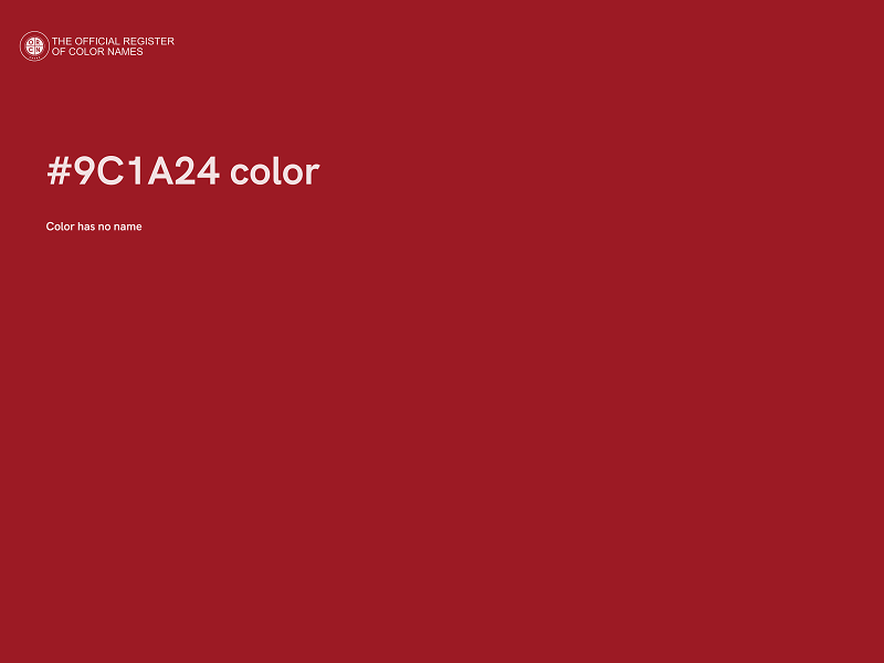 #9C1A24 color image