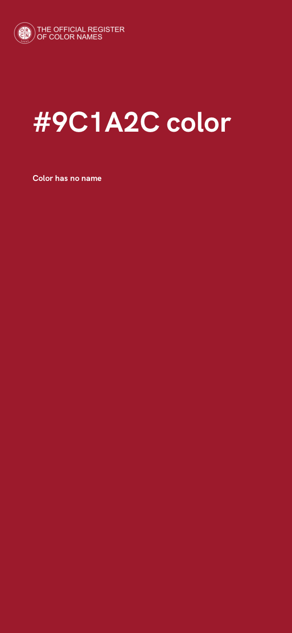 #9C1A2C color image