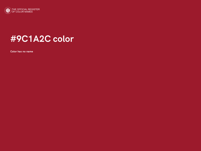 #9C1A2C color image