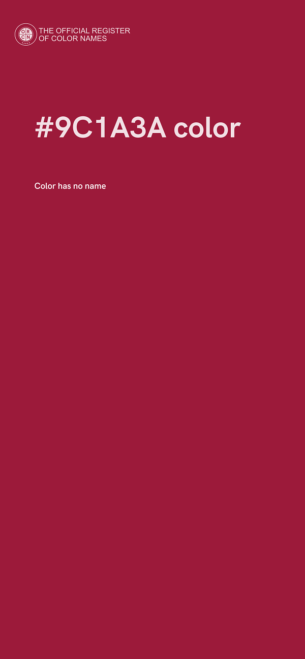 #9C1A3A color image