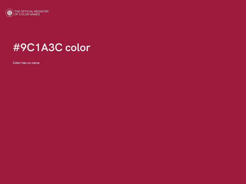 #9C1A3C color image