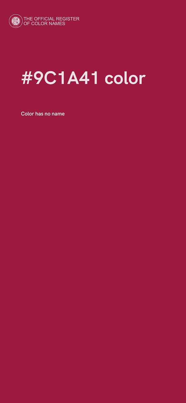 #9C1A41 color image
