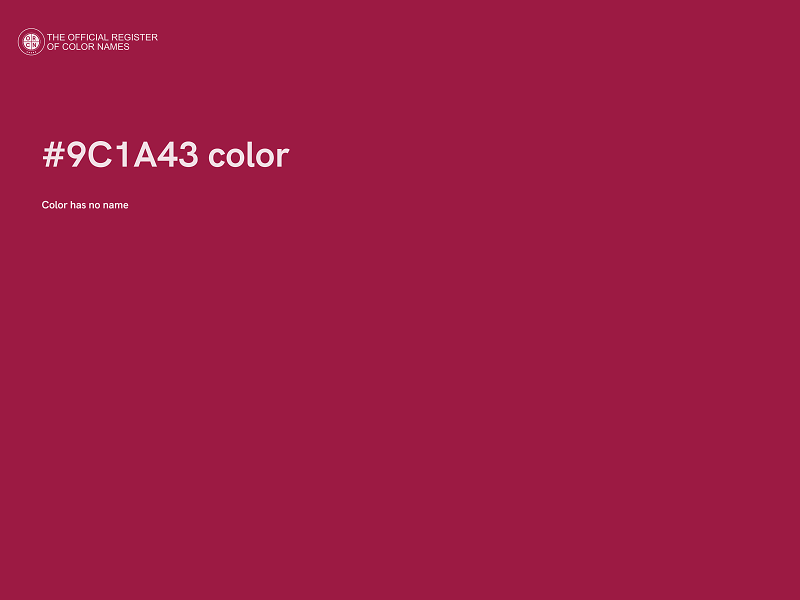 #9C1A43 color image