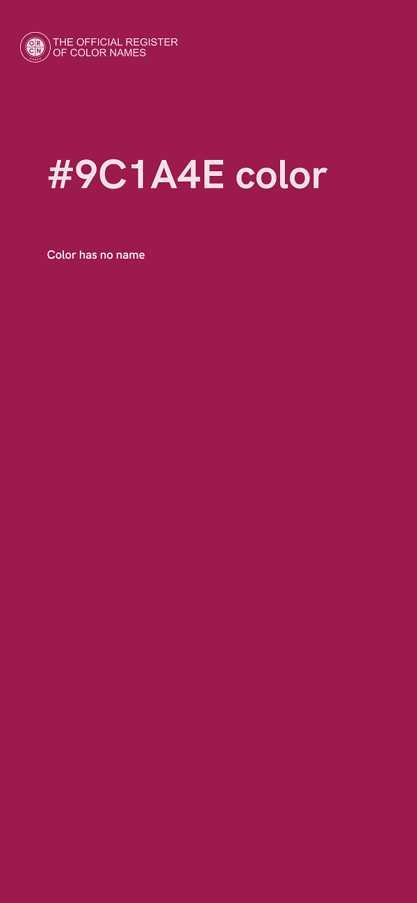 #9C1A4E color image