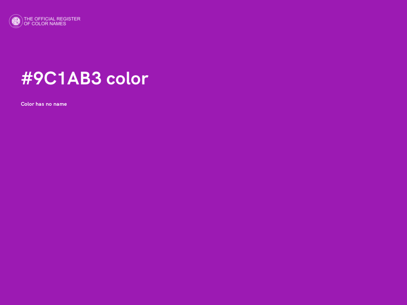 #9C1AB3 color image