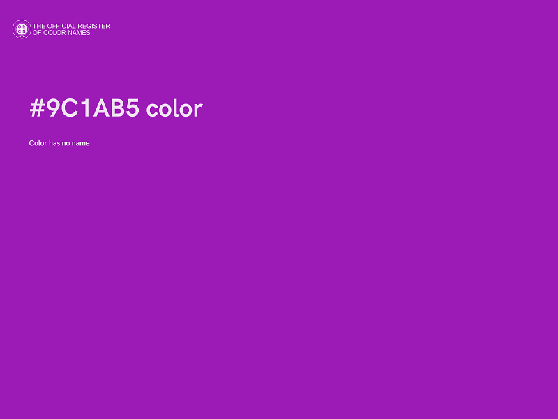 #9C1AB5 color image