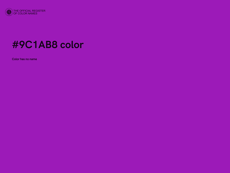 #9C1AB8 color image