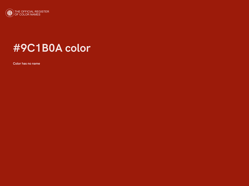 #9C1B0A color image