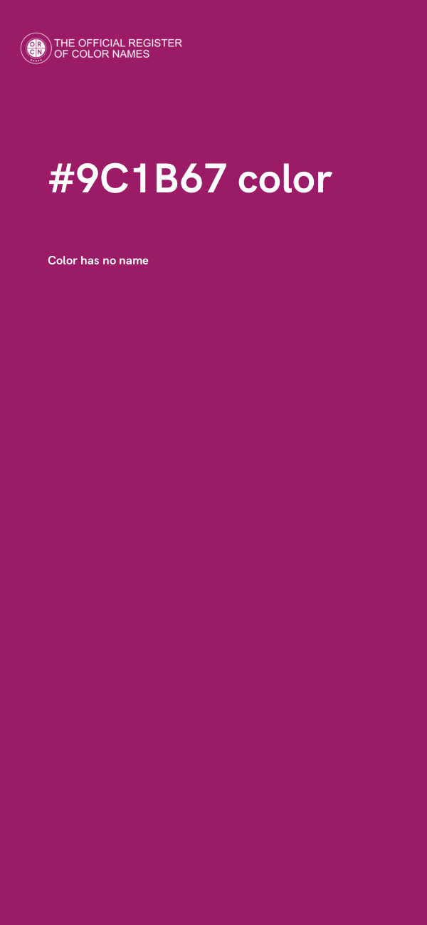 #9C1B67 color image